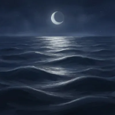 Ocean waves under moonlight representing breathing exercises