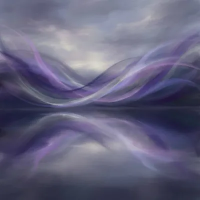 Flowing light streams representing sound mixing